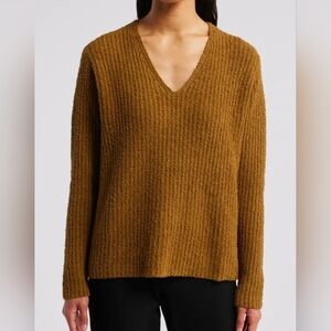 Eileen Fisher Organic Cotton Cashmere Blend Long Sleeve V-Neck Sweater: GDFEF: L